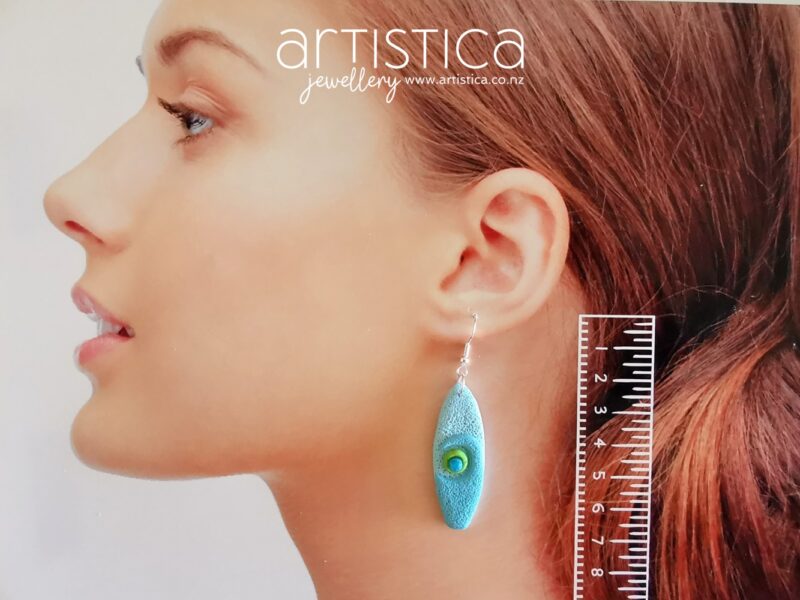 surfboard hand made stud earrings artistica polymer clay