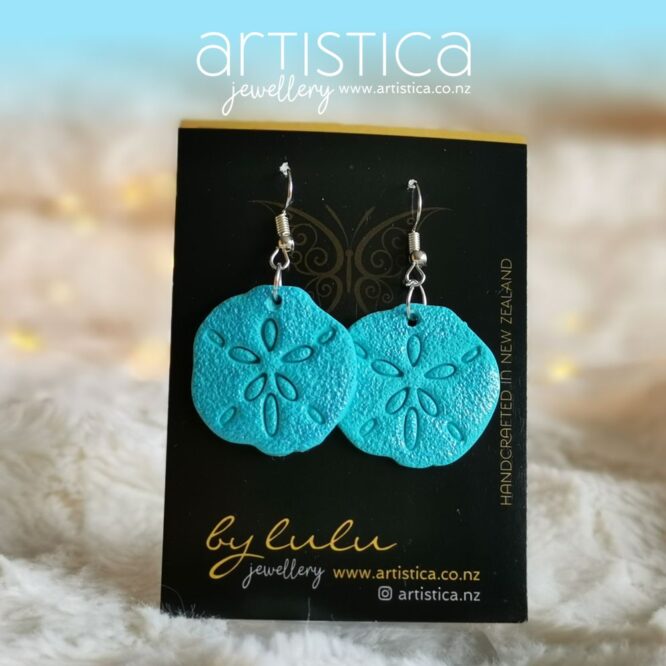 sand dollar earrings nz handcrafted