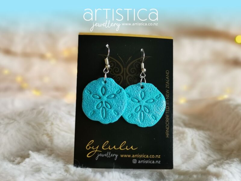 sand dollar earrings nz handcrafted