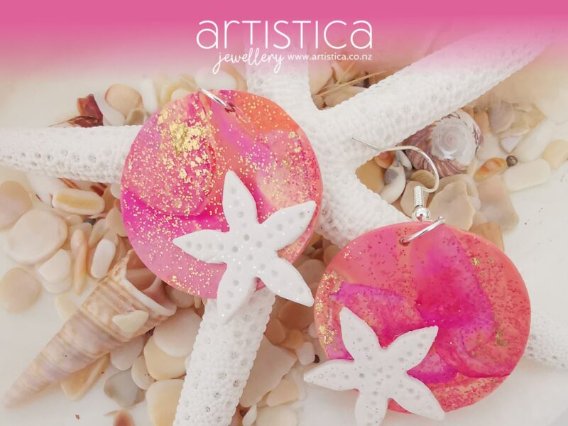 hand made stud earrings artistica polymer clay
