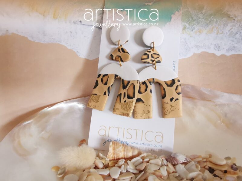 Leopard arch earrings NZ