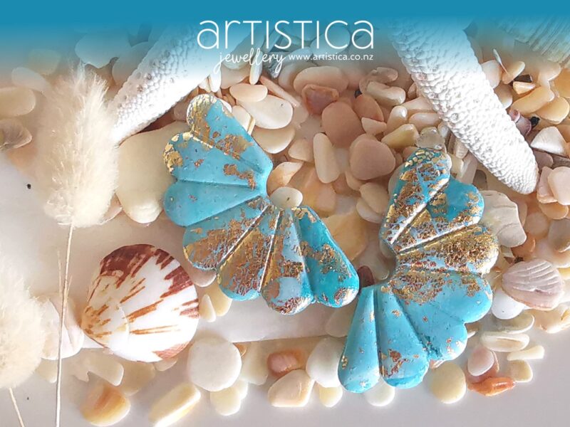 hand made stud earrings artistica polymer clay
