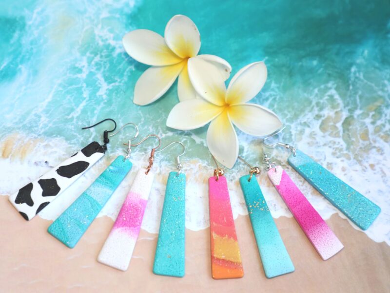 polymer clay earrings handcrafted in New Zealand by Artistica shop