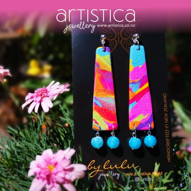 Quirky earrings nz artistica polymer clay earrings