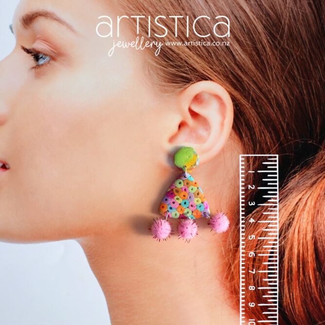 artistica polymer clay earrings NZ jolly dots collection
