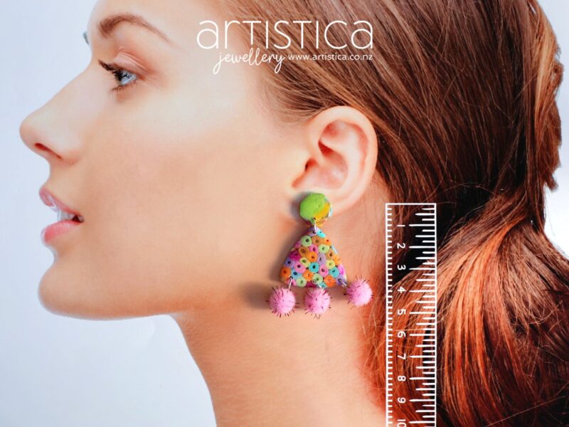 artistica polymer clay earrings NZ jolly dots collection