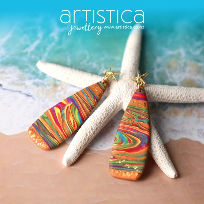 rainbow colour earrings