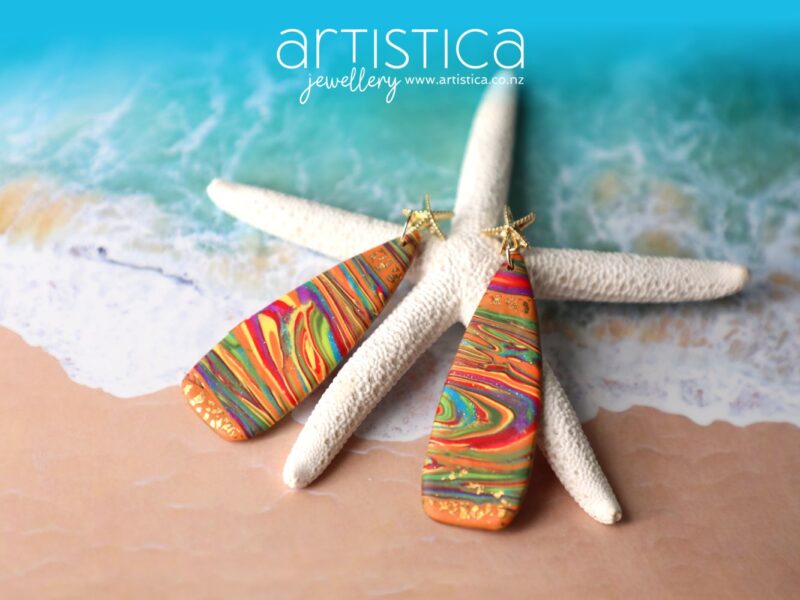 rainbow colour earrings