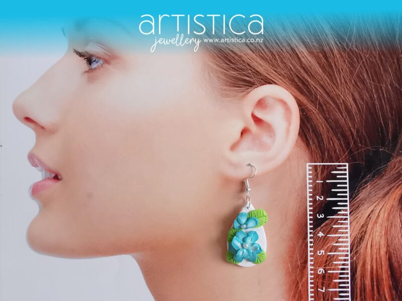 turquoise flower earrings