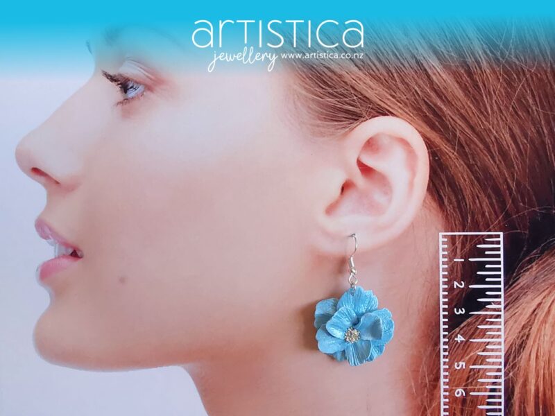 turquoise flower earrings