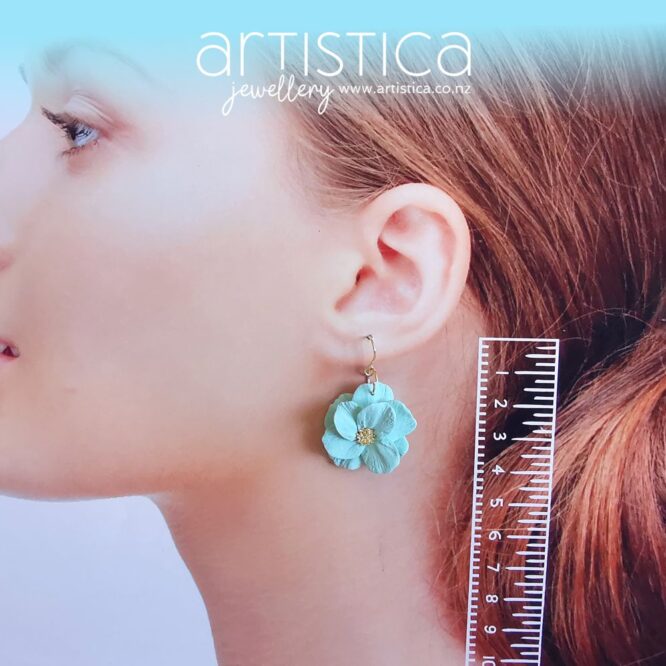 turquoise flower earrings