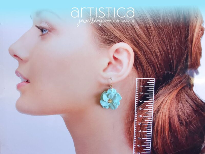 turquoise flower earrings